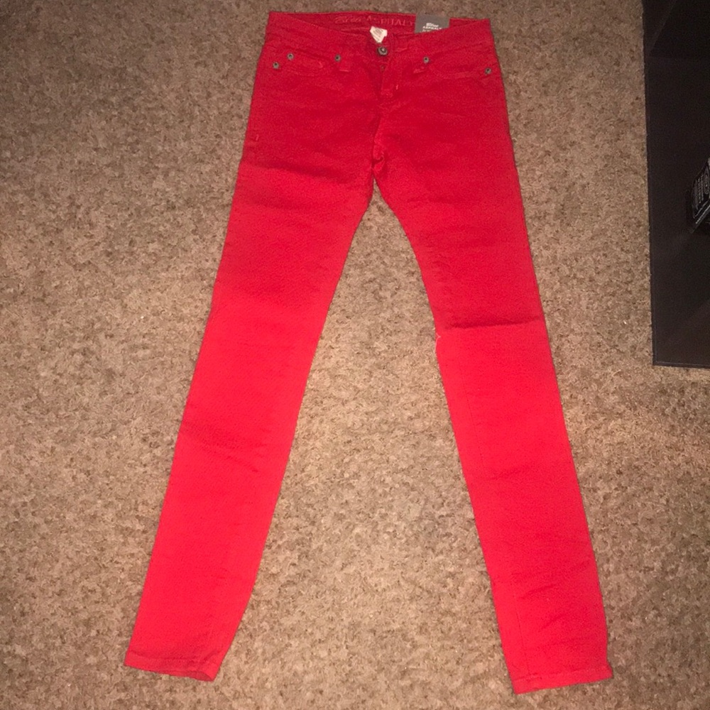 Wet Seal Red Jeans